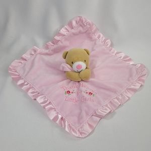 Baby Starters Bear Rattle Thank Heaven For Little Girls Lovey Security Blanket